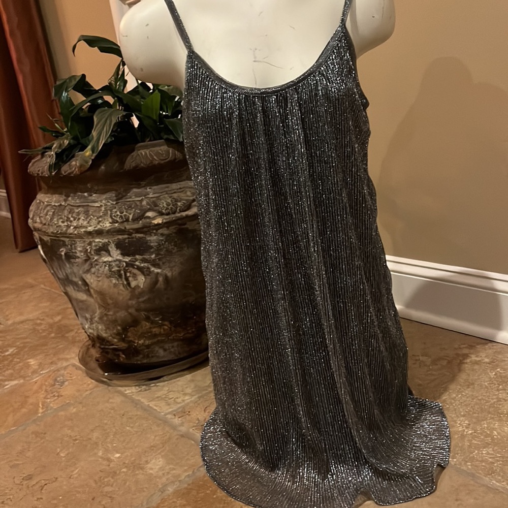 Lovemarks Silver Shimmer New Years Tunic Dress S